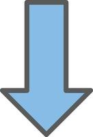 flecha larga alt abajo vector icono diseño