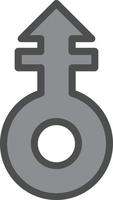 Mars Stroke V Vector Icon Design