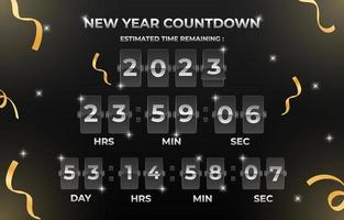 New Year Countdown Clock Template vector