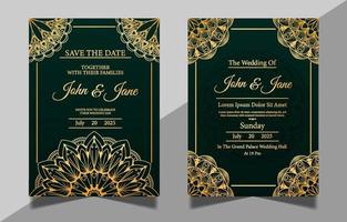 Indian Wedding Invitation Template vector