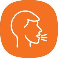 Head Side Cough Vector Icon Design