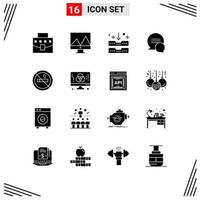paquete de iconos de vector de stock de 16 signos y símbolos de línea para computadora cajón de archivo de verano conversación de hotel elementos de diseño de vector editables