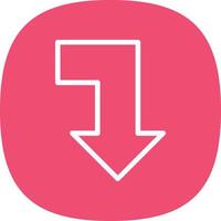 Level Down Alt Vector Icon Design