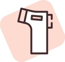 Blood pressure thermometer, icon, vector on white background.