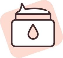 Beauty cream, icon, vector on white background.