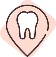 Medical dental insurance, icon, vector on white background.