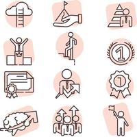 Team work icon set, icon, vector on white background.