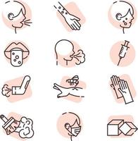 Allergy diagnostics, icon, vector on white background.