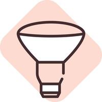 Light lamp, icon, vector on white background.