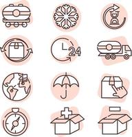 Delivery icon set, icon, vector on white background.