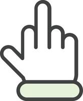 Hand Middle Finger Vector Icon Design