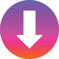 Long Arrow Alt Down Vector Icon Design