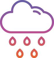 diseño de icono de vector de lluvia de nubes