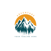 création de logo de montagne moderne png