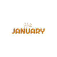 Hello Month of January png