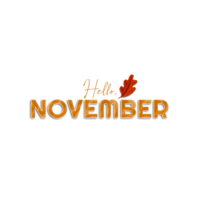 Hallo Monat November png