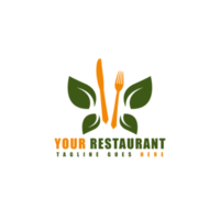 Food logo design template restaurant png