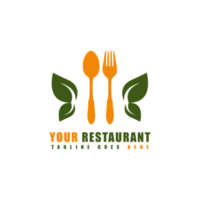 Food logo design template restaurant png