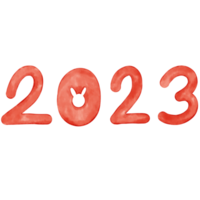 acuarela año nuevo 2023 png