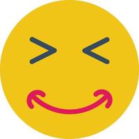 diseño de icono de vector de estrabismo de sonrisa