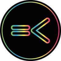 Less Than Equal Vector Icon Design