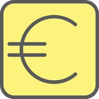 diseño de icono de vector de signo de euro