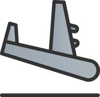 diseño de icono de vector de llegada de avión