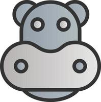 Hippo Vector Icon Design