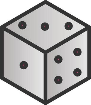 Dice D6 Vector Icon Design