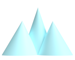 triángulo azul color símbolo montaña naturaleza paisaje viaje al aire libre colina roca turismo medio ambiente senderismo alta volea viaje tranquilo libertad panorama hermoso 3d diseño gráfico creativo.3d render