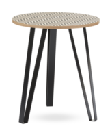 moderno di legno tavolo con tagliare su isolato su sfondo trasparente png