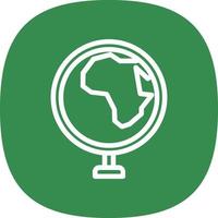 diseño de icono de vector de globo África