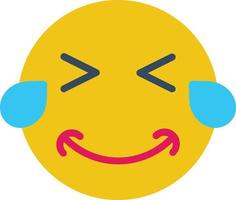 Grin Squint Tears Vector Icon Design