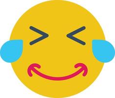 Grin Squint Tears Vector Icon Design