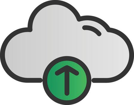 diseño de icono de vector alt de carga en la nube