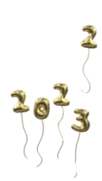New Years Balloon 2022 fly away 2023 arrived all gold png