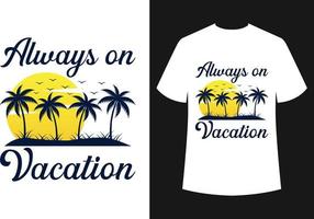 diseño de camiseta de vacaciones vector