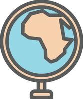 diseño de icono de vector de globo África