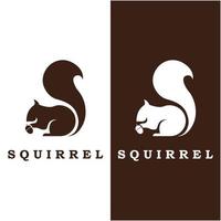 squirrel logo and vector with slogan design