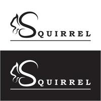 squirrel logo and vector with slogan design