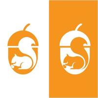 squirrel logo and vector with slogan design