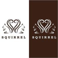 squirrel logo and vector with slogan design