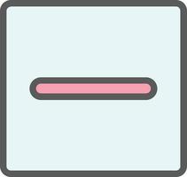 Minus Square Vector Icon Design