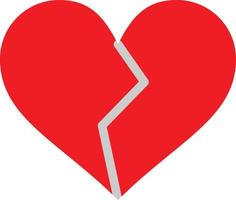 Heart Broken Vector Icon Design