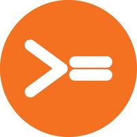 Greater Than Equal Vector Icon Design