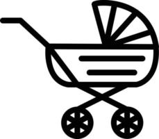 Baby Carriage Vector Icon Design