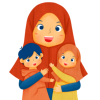 Muslim Mother and Kids png