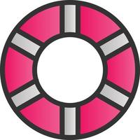Life Ring Vector Icon Design