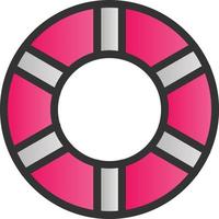 Life Ring Vector Icon Design