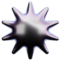 abstrakte Form des Sterns 3d. Farbverlauf. png